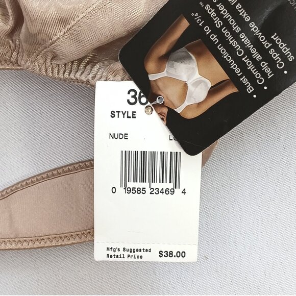 Bali Satin Tracings Underwire Minimizer Bra in Nude Beige - Picture 6 of 6